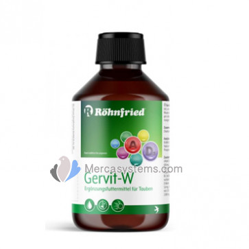 Gervit-W 250 ml. de Rohnfried. Complejo vitamínico para palomas y pájaros