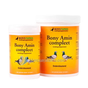 Bony Amin Compleet 250gr, (vitaminas + aminoácidos esenciales). Palomas y Pájaros