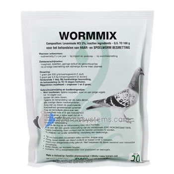 Wormmix, dac, producto antiparasitario palomas