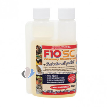 F10 SC Veterinary Disinfectant 200ml, (desinfectante de uso profesional que elimina, en minutos bacterias, hongos y virus)
