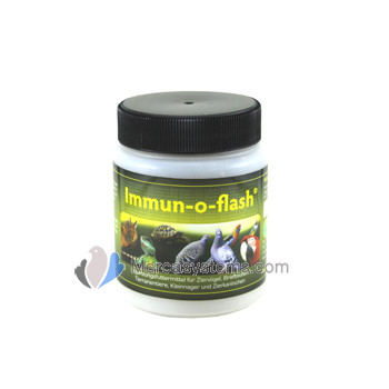 Productos para palomas y colombófila: Re-scha Immun-o-flash 90 gr, (refuerza las defensas del organismo reduciendo el riesgo de enfermedades).