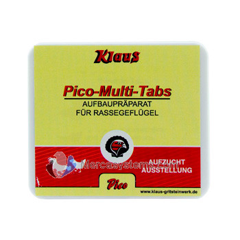 Klaus Pico-MultiTabs 100 pastillas, (complejo multivitamínico para gallos y otras aves de corral)