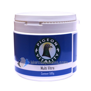 Pigeon Vitality MultiVitra 500 gr Super Concentrado , (vitaminas, minerales y oligoelementos). Palomas y Pájaros