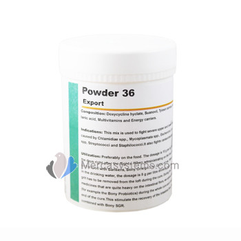 Productos para palomas: Powder 36 100 gr, (tratamiento todo en uno EXTRA FUERTE, para casos graves de infecciones)