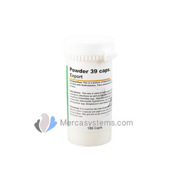 Productos para palomas: Powder 39 (Orni-Omni-R Mix) cápsulas, (infecciones respiratorias e intestinales)