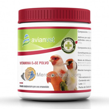 Avianvet Vitamina E + SE Granulado 125gr, (vitamina E con Selenio para la cría)