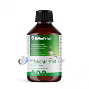 Rohnfried Taubenfit E 50 + Selenio 250 ml (vitamina E concentrada enriquecida con selenio)