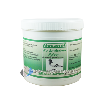 productos para palomas: Hesanol Weidenrinden-Pulver 200gr, (a base de corteza de sauce)
