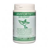 De Reiger Aminfortis 600GR, una combinación de aminoácidos esenciales enriquecidos con vitaminas, pro-vitaminas y proteínas, diseñado específicamente para palomas de alta competición
