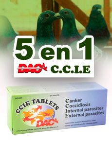 Dac CCIE Tablets, 5 en 1 para palomas